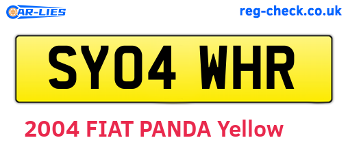 SY04WHR are the vehicle registration plates.