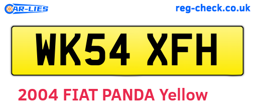 WK54XFH are the vehicle registration plates.