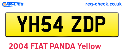 YH54ZDP are the vehicle registration plates.