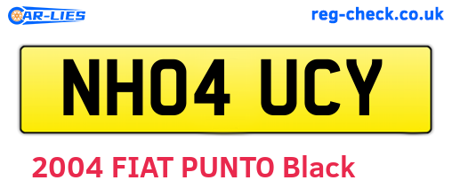 NH04UCY are the vehicle registration plates.