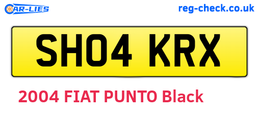 SH04KRX are the vehicle registration plates.