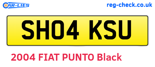 SH04KSU are the vehicle registration plates.