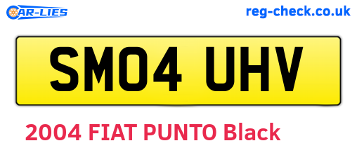SM04UHV are the vehicle registration plates.