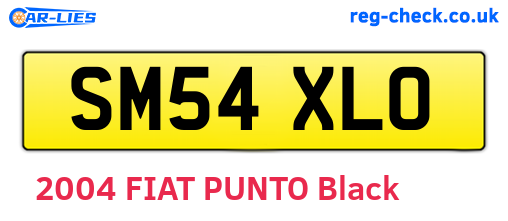 SM54XLO are the vehicle registration plates.