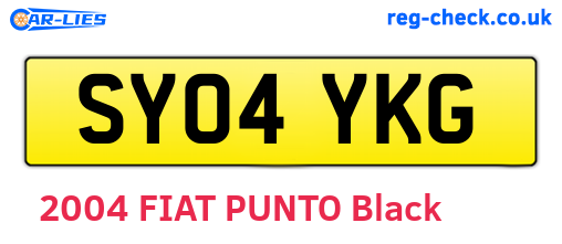 SY04YKG are the vehicle registration plates.