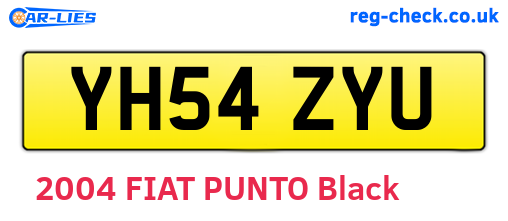 YH54ZYU are the vehicle registration plates.