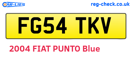 FG54TKV are the vehicle registration plates.