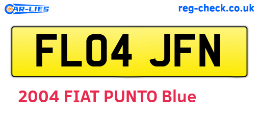 FL04JFN are the vehicle registration plates.