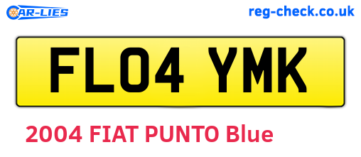 FL04YMK are the vehicle registration plates.