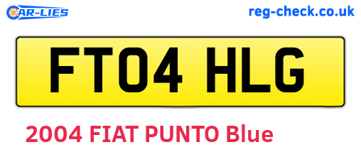 FT04HLG are the vehicle registration plates.