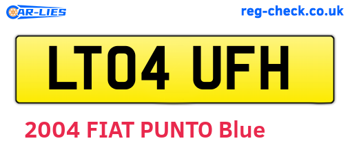 LT04UFH are the vehicle registration plates.