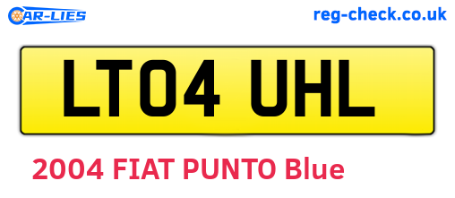 LT04UHL are the vehicle registration plates.
