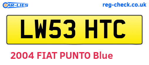 LW53HTC are the vehicle registration plates.