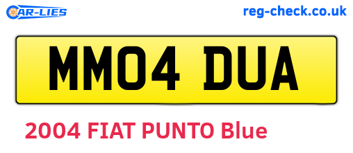 MM04DUA are the vehicle registration plates.