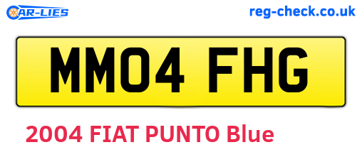 MM04FHG are the vehicle registration plates.