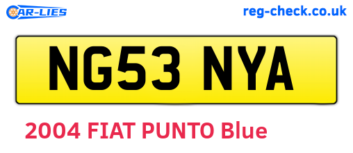 NG53NYA are the vehicle registration plates.
