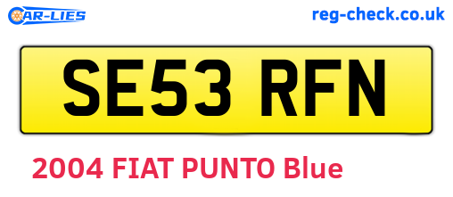 SE53RFN are the vehicle registration plates.