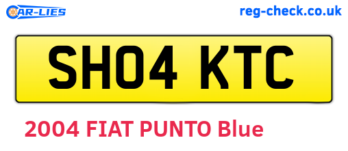 SH04KTC are the vehicle registration plates.
