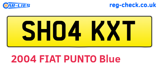 SH04KXT are the vehicle registration plates.
