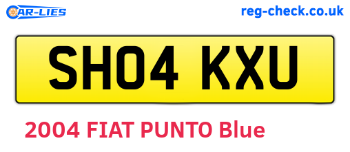 SH04KXU are the vehicle registration plates.