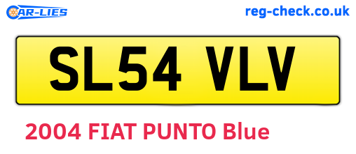 SL54VLV are the vehicle registration plates.