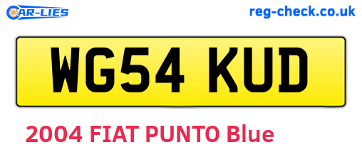 WG54KUD are the vehicle registration plates.