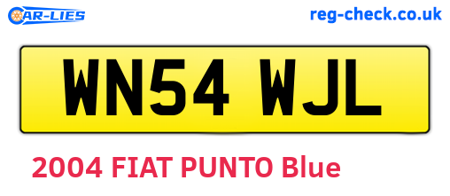 WN54WJL are the vehicle registration plates.