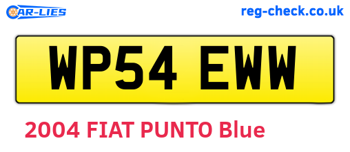 WP54EWW are the vehicle registration plates.