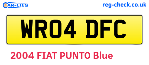 WR04DFC are the vehicle registration plates.