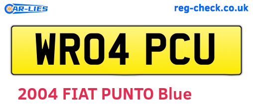 WR04PCU are the vehicle registration plates.