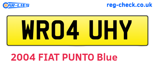 WR04UHY are the vehicle registration plates.
