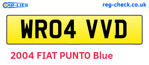 WR04VVD are the vehicle registration plates.