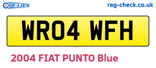 WR04WFH are the vehicle registration plates.