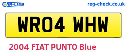 WR04WHW are the vehicle registration plates.