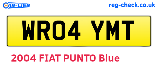 WR04YMT are the vehicle registration plates.