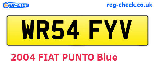 WR54FYV are the vehicle registration plates.