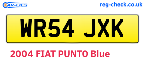 WR54JXK are the vehicle registration plates.