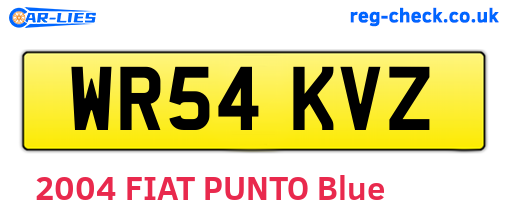 WR54KVZ are the vehicle registration plates.