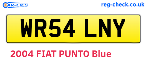 WR54LNY are the vehicle registration plates.