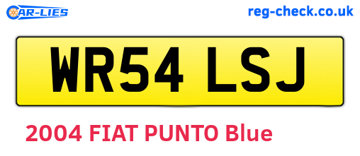 WR54LSJ are the vehicle registration plates.