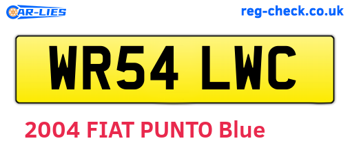 WR54LWC are the vehicle registration plates.