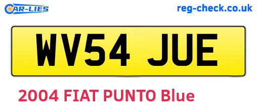 WV54JUE are the vehicle registration plates.