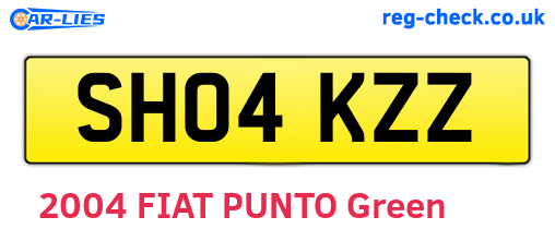 SH04KZZ are the vehicle registration plates.
