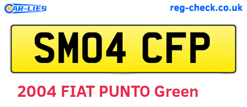 SM04CFP are the vehicle registration plates.