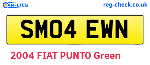 SM04EWN are the vehicle registration plates.