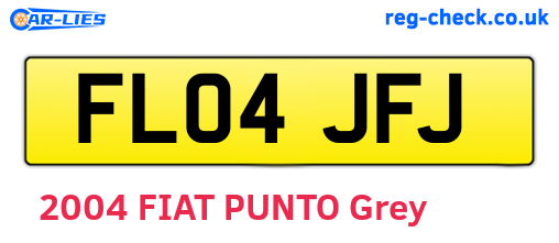 FL04JFJ are the vehicle registration plates.