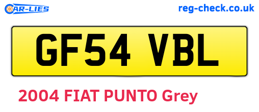 GF54VBL are the vehicle registration plates.