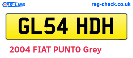 GL54HDH are the vehicle registration plates.