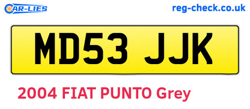 MD53JJK are the vehicle registration plates.