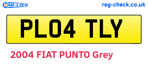 PL04TLY are the vehicle registration plates.